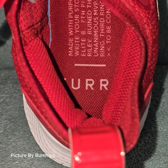 Under Armour Curry Flow 8, specifically in a red and white colorway - Picture 10 of 11
